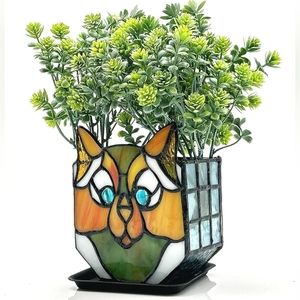Stained Glass Flower hold,Indoor and Outdoor Plant Displays